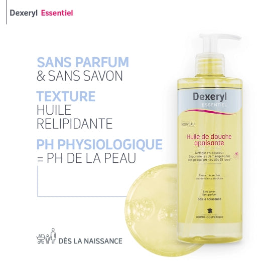 Huile de Douche Apaisante Dexeryl ESSENTIEL