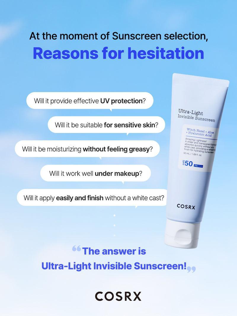Ultra-Light Invisible Sunscreen SPF50 PA++++ 50ml