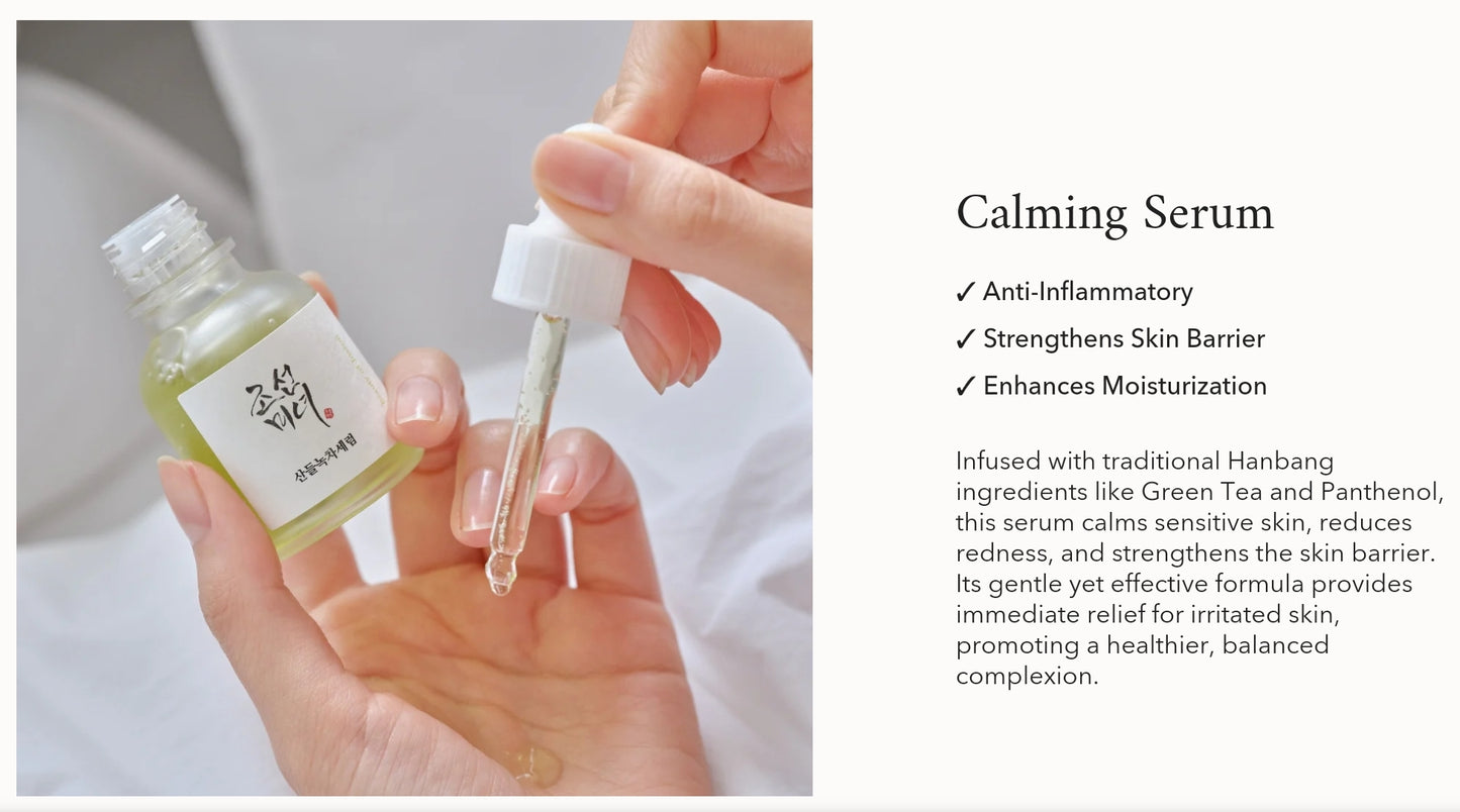 CALMING SERUM : Green tea + Panthenol 30ml