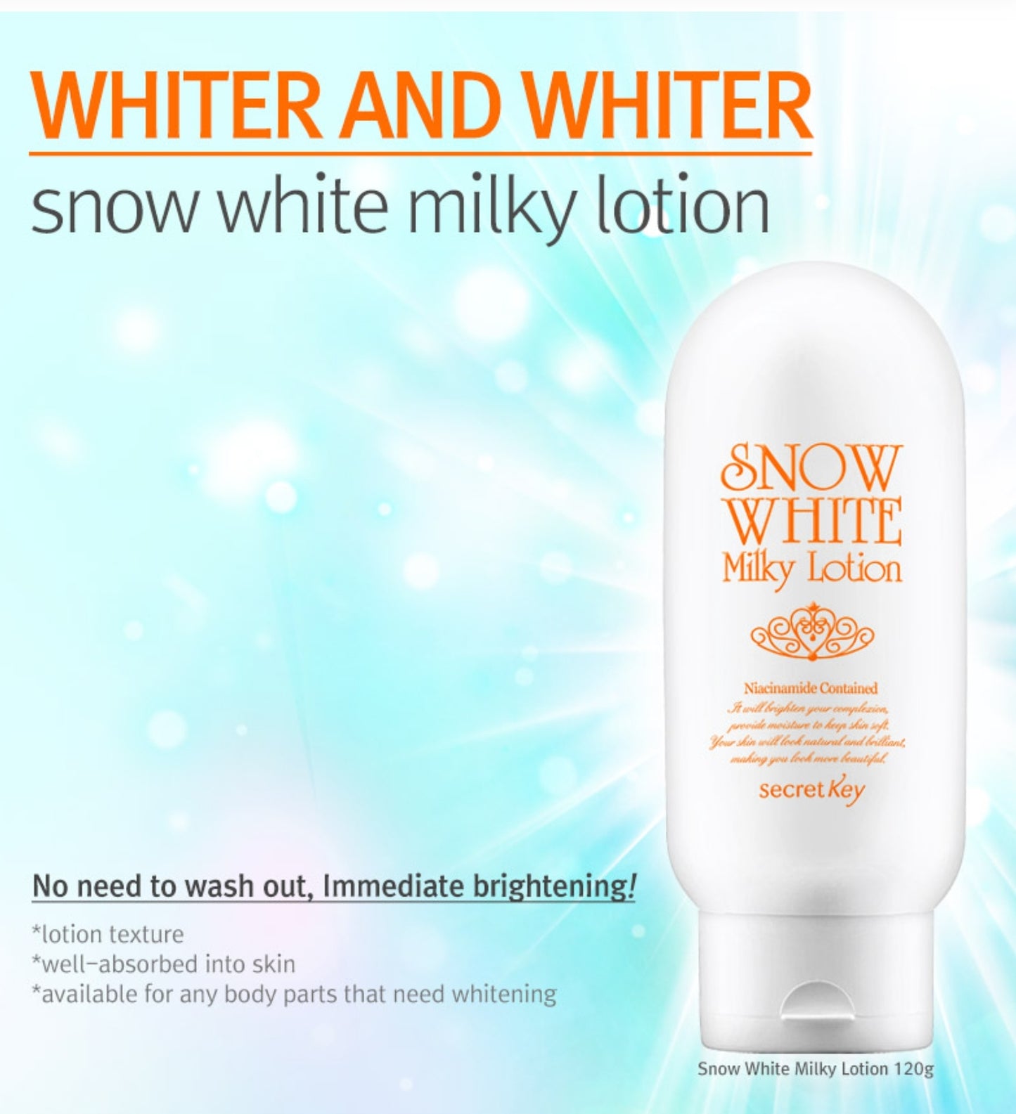 Secret Key Snow White Milky Lotion 120ml