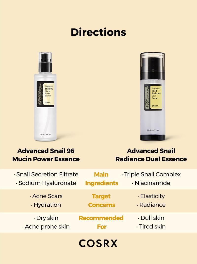 Advanced Snail Radiance Dual Essence 80ml